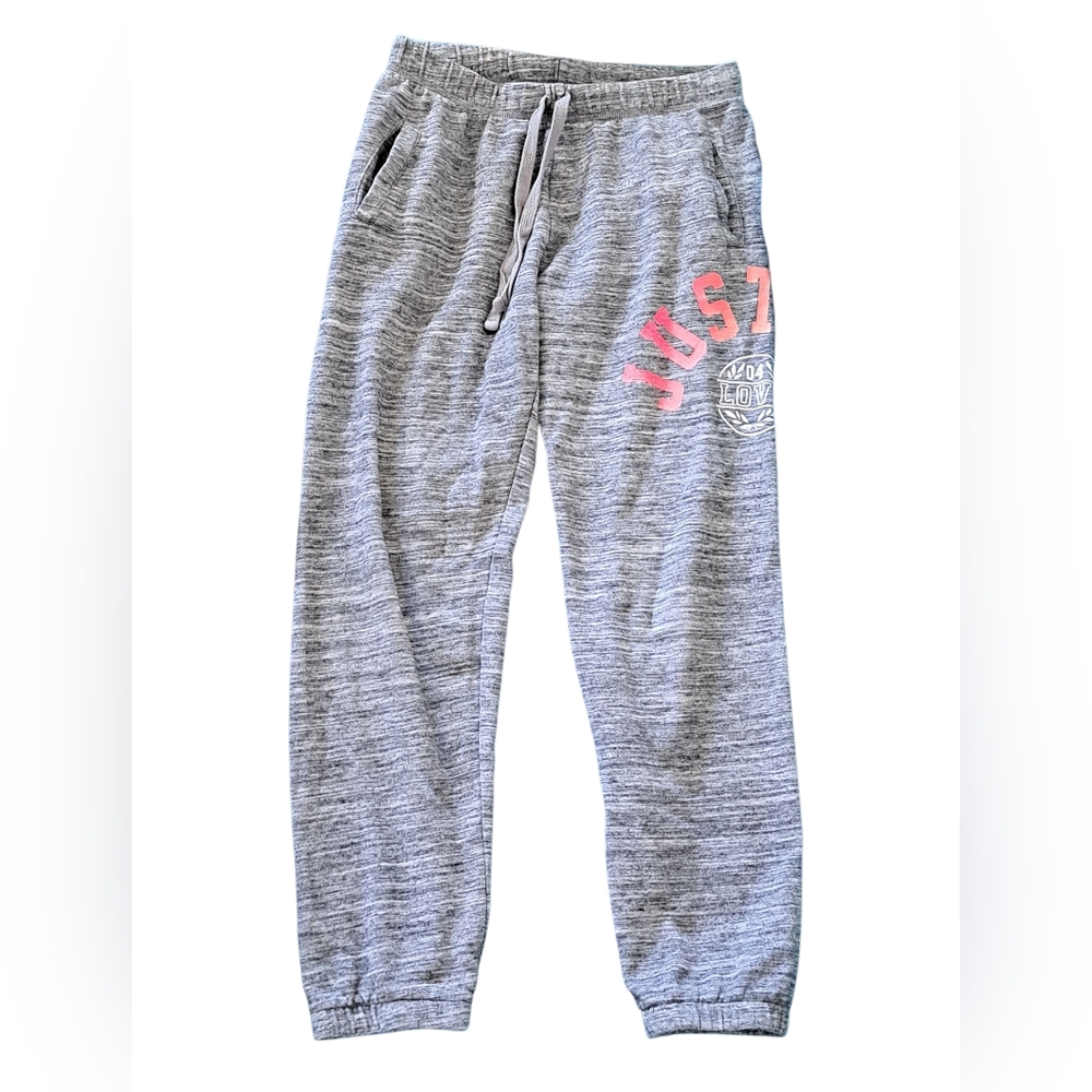 JUSTICE SZ 12 EUC Joggers with Pink Accents